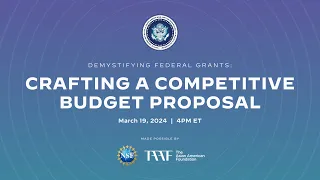 Demystifying Federal Grants - Crafting a Competitive Budget