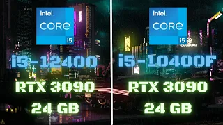 i5 12400 vs  i5 10400F RTX 3090 In Game - 2022 | Test in 8 Games