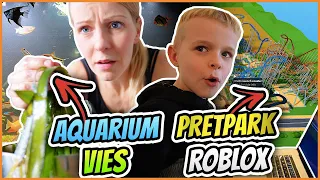 AQUARiUM AFMAKEN + LUAN MAAKT EiGEN PRETPARK iN ROBLOX | Bellinga Vlog #2663