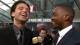 Sebastian Stan and Anthony Mackie being a CHAOTIC duo for 2 minutes