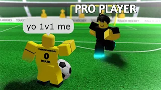 So I 1v1'd PROS in Touch Football... (Touch Soccer Roblox)