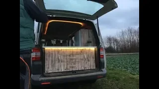 T5 Bulli, Ausbau zum Luxus Camper, Transporter mit Camping Umbau, Solar + 230V System, Camper ausbau