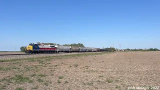 CSX M369-01 w/ CSX ES44AHs #’s 1852 (Western Maryland HU) and 3193 @ Fostoria, OH 5/2/24