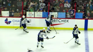 Blake Wheeler during pre-game warm-up at the Jets @ Senators hockey game