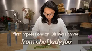 First impressions on Oishya's Sakai Kyuba knives from chef Judy Joo