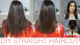 Easy DIY Straight Haircut