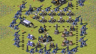 Red Alert 2 | Extra hard AI | 7 vs 1 | zerot's Scom Stomp France vs 7 random