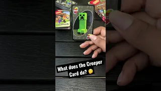 Creeper Card 👾 UNO Minecraft #unocardgame #howtoplayuno #unogameplay #unboxing