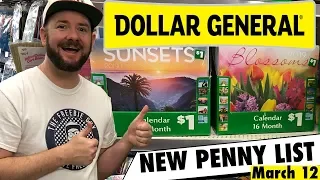 🗓 NEW PENNY LIST at Dollar General for March 12 = 2019 Calendars & Planners