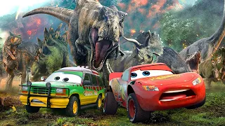 Lightning McQueen Jurassic Car Park 🔥 Best of Future Cars Vol 2