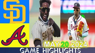 Padres Vs. Braves (05/20/24)  FULL GAME2 HIGHLIGHTS | MLB Season 2024