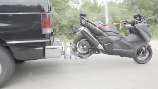 Motorcycle tow hitch highway tow on I95 ... No Trailer Needed to Tow Your Bike
