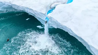 Kayaking Off The World’s Most Remote Ice Waterfall