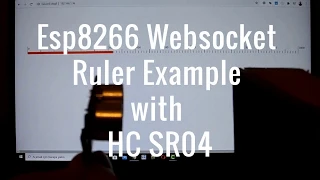 ESP8266 websocket example with hc sr04 ultrasonic sensor   ruler css example using arduino ide