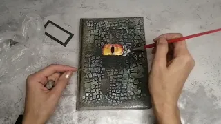 DIY/ Глаз дракона. декор блокнота.. Dragon's eye, notebook décor