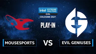 CS:GO - mousesports vs. Evil Geniuses [Nuke] Map 1 - IEM Cologne 2021 - Play-In