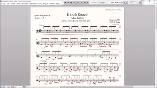 Drum Score - Mac Miller - Knock Knock (sample)