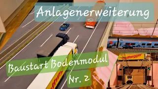 H0 Modelleisenbahn - Anlagenerweiterung Bodenmodul Nr. 2 (Teil 1)