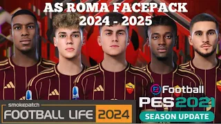 AS ROMA FACEPACK UPDATE 2024/2025 - FOR FOOTBALL LIFE 23/24 & PES 2021 UPDATE