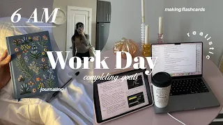 6 am Work Day vlog | my new work setup, cafe study time, extending my internship?