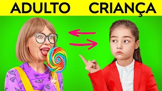 UMA INSANA TROCA DE CORPO COM A MAMÃE || Criança X Adulto! Situações Inusitadas, por 123 GO! SCHOOL