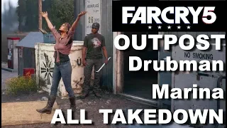 FAR CRY 5 OUTPOST #06 Drubman Marina - ALL TAKEDOWN