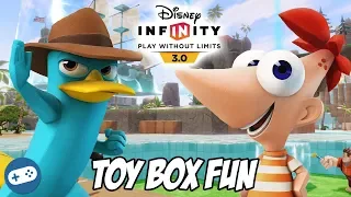 Phineas and Perry the Platypus Disney Infinity 3.0 Toy Box Fun Gameplay - Phineas and Ferb