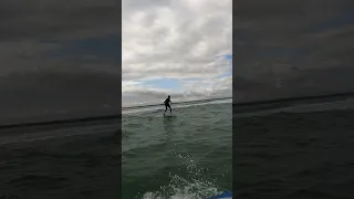 Wake Jacking with a HYDROFOIL board!! #shorts