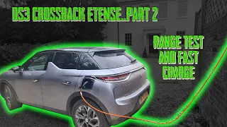 DS3 Crossbak E-Tense 50 kWh electric SUV range test and fast charging