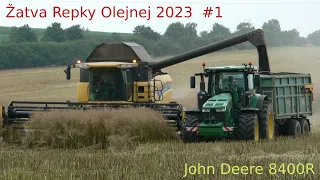 Žatva 2023 / Repka olejná #1 / 2x New Holland CX8080 / Claas Lexion 550 / John Deere 8400R