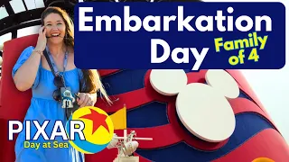 DISNEY CRUISE LINE FAMILY OF 4 | Embarkation Day on the 7 Night FANTASY PIXAR day at Sea