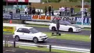 Honda vs Toyota drags - Meremere NZ 2005-10-22