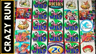 ⭐SO MANY WILDS!⭐INSANELY HUGE BONUSES NEARLY BACK TO BACK ON STINKIN' RICH SLOT MACHINE! LESS LINES!