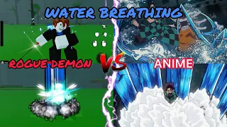 Rogue demon Water breathing vs Anime
