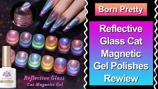 Born Pretty - Reflective Glass Cat Magnetic Gels Swatches & Review || 22% Discount Code MMX20