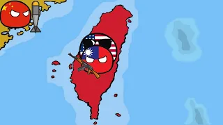 China invades Taiwan countryballs