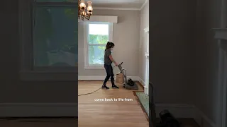 sanding the floors in our 118 year old home! #diy #makeover #restoration