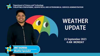 Public Weather Forecast issued at 4AM |  September 25, 2023