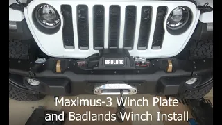 Maximus-3 winch plate and Badlands Apex 12k winch install