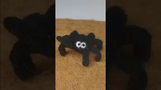 Cute Needle Felted Spider Animation #shorts