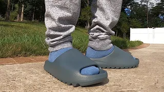 Yeezy Slides - Slate Marine - Will I Regret Going True To Size (TTS) - Sizing Info - On Feet Look