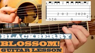 Picking Blackberry Blossom - A Different Way! - Bluegrass Guitar Lesson with TAB