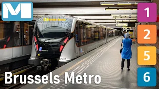 🇧🇪 Brussels Metro All the Lines Compilation