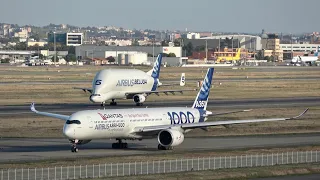Toulouse Airport Airbus Factory Movements, First flights + Go arounds and more! Planespotting in 4K