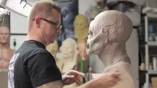 How to sculpt a Monster Mask - Monster Asylum WED clay demo Jonathan Fuller