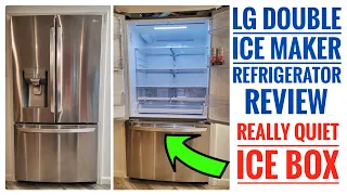 Quietest Refrigerator LG LFXS26973S Ice Box is Very Quiet with Dual Ice Maker Review