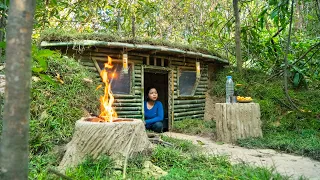 Girl Live Off Grid Build The Most Beautiful Bamboo House by Ancient Skills in the Wild