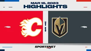 NHL Highlights | Flames vs. Golden Knights - March 16, 2023