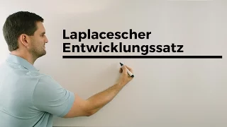 Laplacescher Entwicklungssatz, Ablauf, Determinante, Matrix nxn | Mathe by Daniel Jung