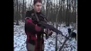 Junker-3/АКС-74М Shooting from rifle MP-841K.